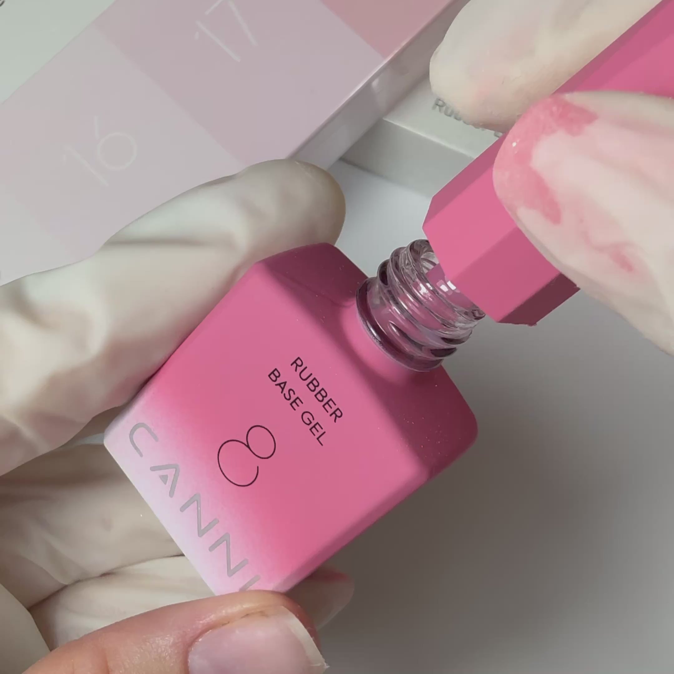 CANNI HEMA FREE Rubber Base Gel - 9 ml - X08 Dark Pink