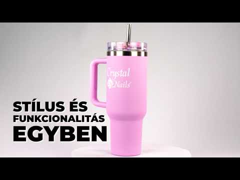 Videó betöltése: Crystal Nails Fém hőtartó kulacs - pasztell pink
