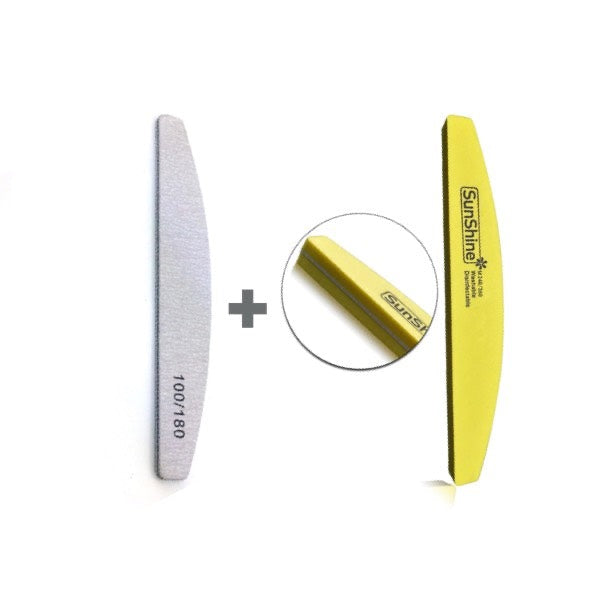 Curved buffer sanded 240/360 and curved straight artificial nails and nail file 