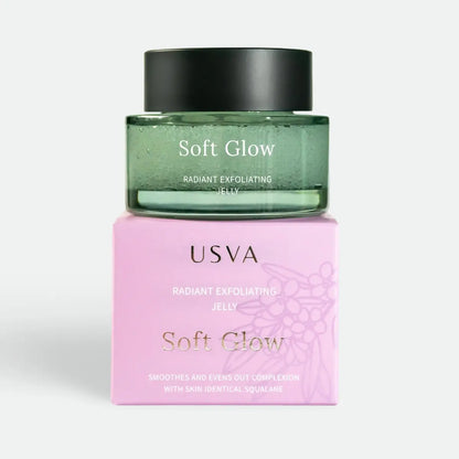 USVA Soft Glow – Bőrmegújító, ragyogást fokozó hámlasztó zselé - 100% természetes összetevők