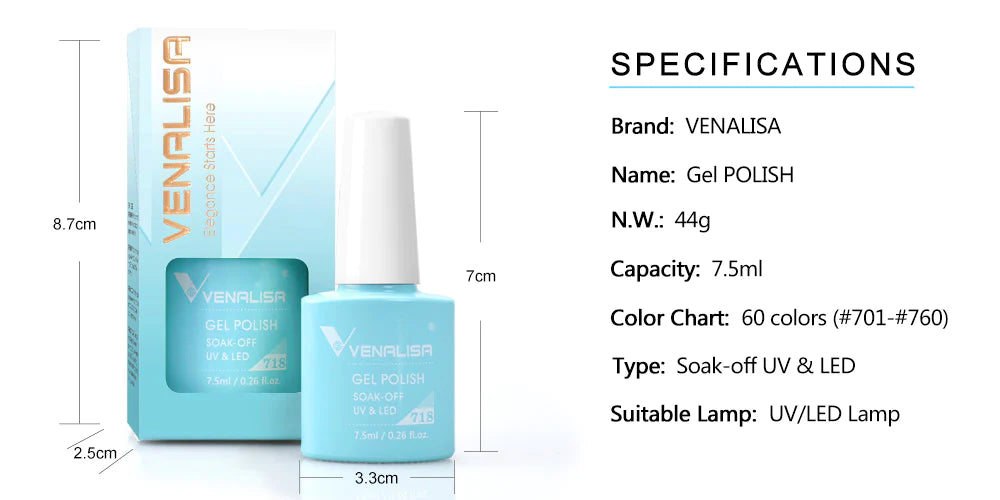 Venalisa UV/LED-Gel-Lack 7,5 ml – 701