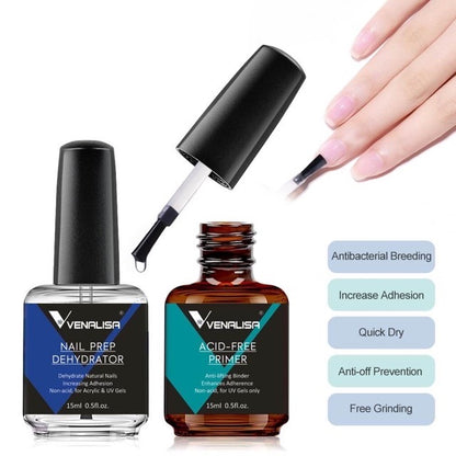 Venalisa Nail Prep Dehydrator &amp; Acid-Free Primer 2x15 ml