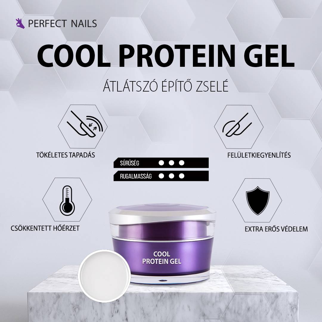 Cool Protein Gel - Átlátszó Műkörömépítő Zselé