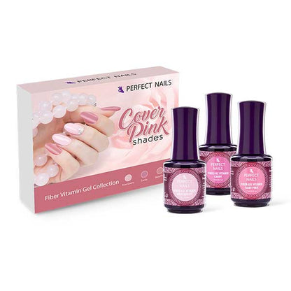 Cover pink shades - fiber gel vitamin pink kollekció 3x15ml