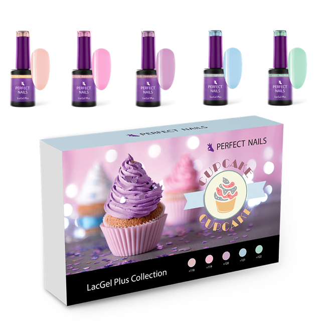 Lacgel Plus Cupcake Gel-Nagellack-Set 5x8 ml