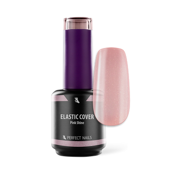 Elastic gel glamour - ecsetes körömágy hosszabbító zselé - pink shine