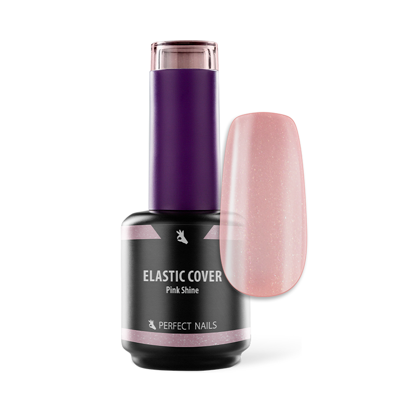 Elastic gel glamour - ecsetes körömágy hosszabbító zselé - pink shine
