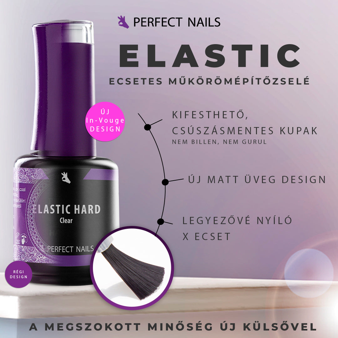 Elastic Rubber Base Gel – Aufstreichbares Aufbaugel für künstliche Nägel – rosa glänzend