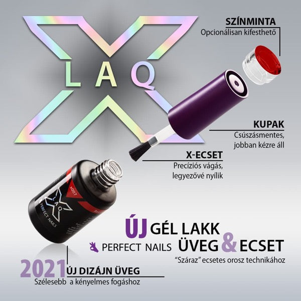 Lacgel Laq X Gel Lacquer 8ml - Red Grape X010 - The Red Classics