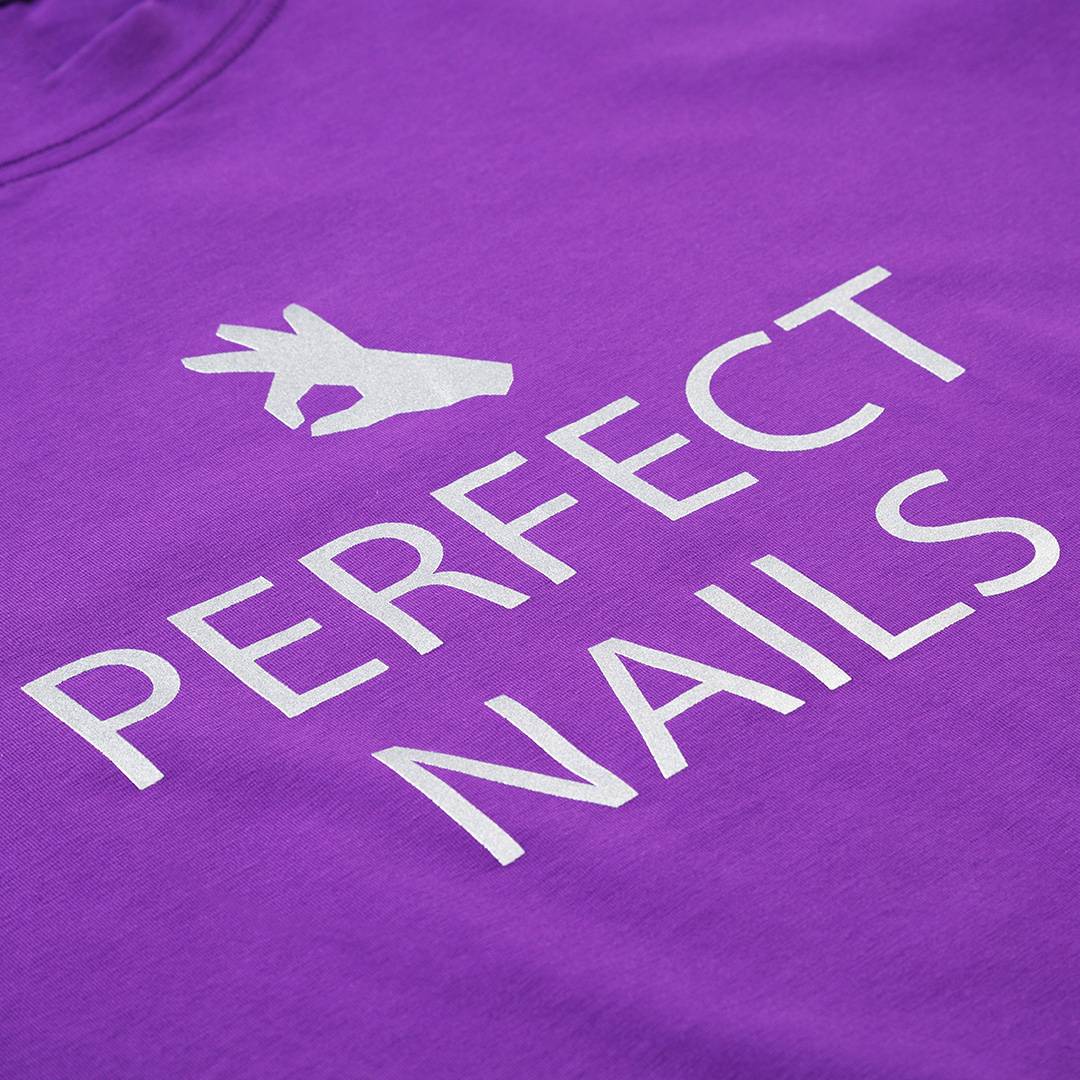 Perfect Nails - Metallic Logo Purple T-Shirt