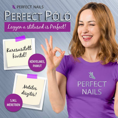 Perfect Nails - Metál Logós Lila Póló